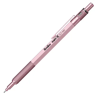 SCRIKSS OFFICE VERSATİL KALEM MATRI-X 0.7 ŞEFFAF AMBALAJ METALİK AÇIK PEMBE