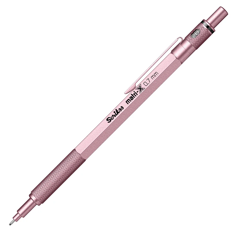 SCRIKSS OFFICE VERSATİL KALEM MATRI-X 0.7 ŞEFFAF AMBALAJ METALİK AÇIK PEMBE
