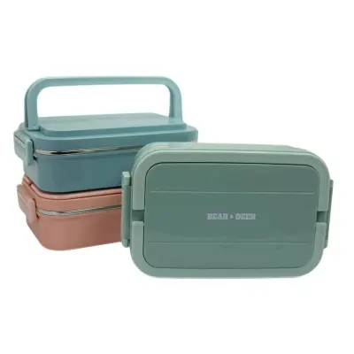 B&D TEK KATLI İKİ BÖLMELİ ÇELİK BESLENME KABI 3 RENK (1131) BD-BES003