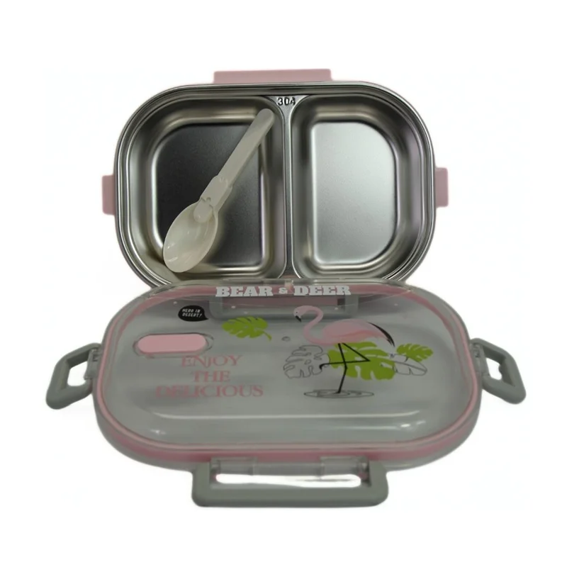 B&amp;D TEK KATLI İKİ BÖLMELİ ÇELİK BESLENME KABI 3 RENK (JY-LB82009) BD-BES007