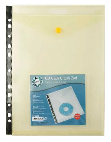 SERVE ÇITÇITLI DOSYA CD CEPLİ 11 DELİKLİ SARI SV-6108-SAR