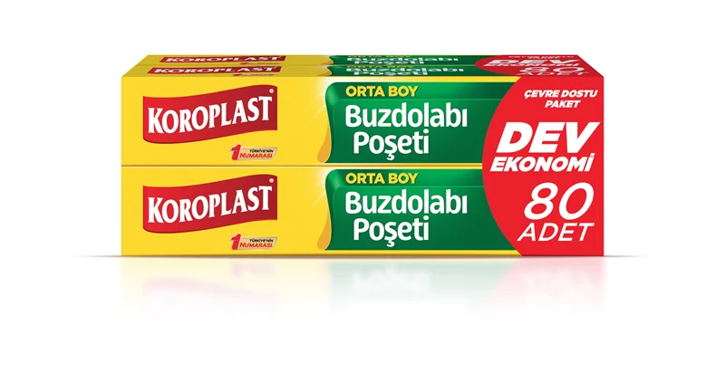 KOROPLAST BUZDOLABI POŞETİ ORTA BOY DEV EKONOMİ 24x35 80 Lİ ST01700125