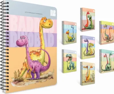 GIPTA DEFTER BAD DINO A4 SPİRALLİ KARTON KAPAK 80 YP KARELİ 7660