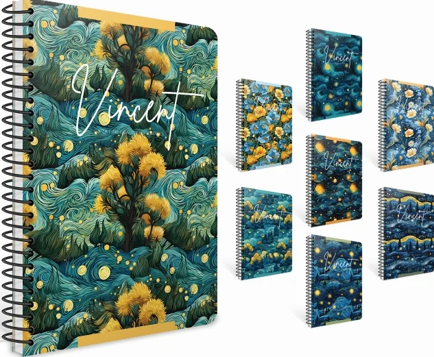 GIPTA DEFTER VINCENT 13x21 SPİRALLİ PRESSBOARD KAPAK 80 YP ÇİZGİLİ 7711