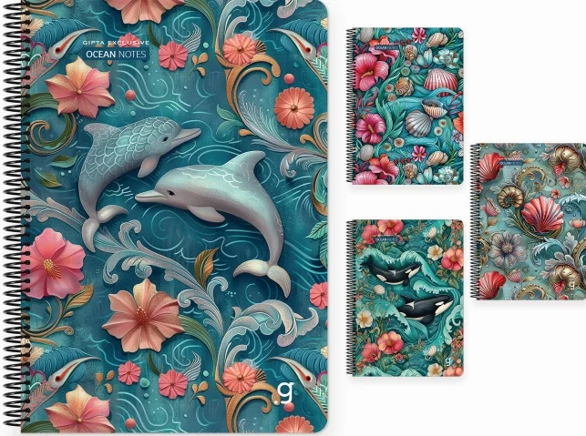 GIPTA DEFTER OCEAN NOTES A4 SPİRALLİ KARTON KAPAK 80 YP ÇİZGİLİ 7404