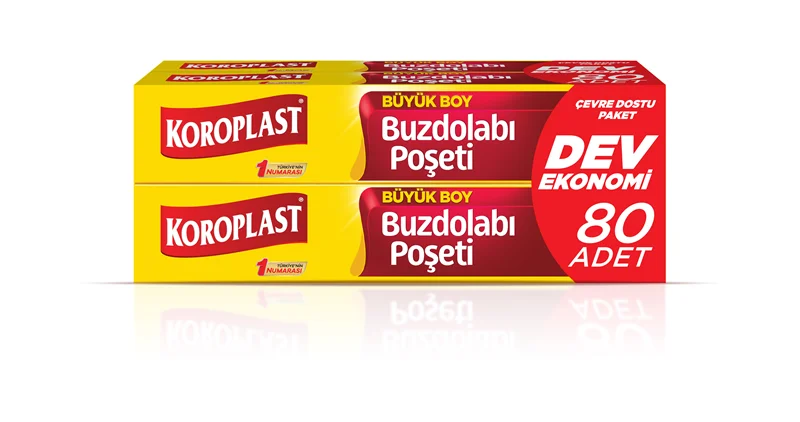 KOROPLAST BUZDOLABI POŞETİ BÜYÜK BOY DEV EKONOMİ 30x42 80 Lİ ST01700122