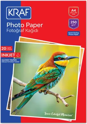 KRAF FOTOĞRAF KAĞIDI A4 250g 20 Lİ 2250