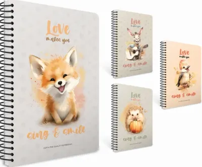 GIPTA DEFTER SING BOOK 13x21 SPİRALLİ PRESSBOARD KAPAK 80 YP KARELİ 7719