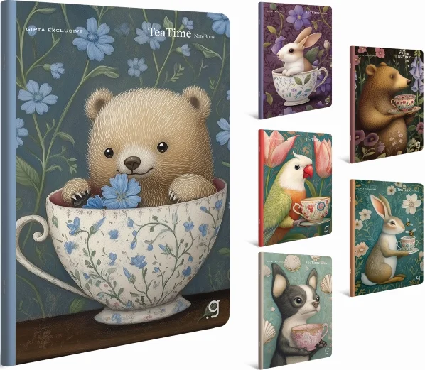 GIPTA DEFTER TEA TIME A4 DİKİŞLİ PP KAPAK 60 YP ÇİZGİLİ 7768