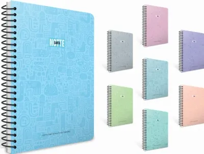 GIPTA DEFTER NOTTE 19x26 SPİRALLİ KARTON KAPAK 80 YP DÜZ 7777