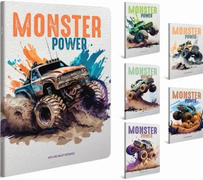 GIPTA DEFTER MONSTER A6 DİKİŞLİ KARTON KAPAK 60 YP ÇİZGİLİ 7767