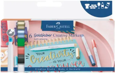 FABER GOLDFABER CREATİVE MARKÖR 1.5 SOFT LETTERİNG 6 LI 160906