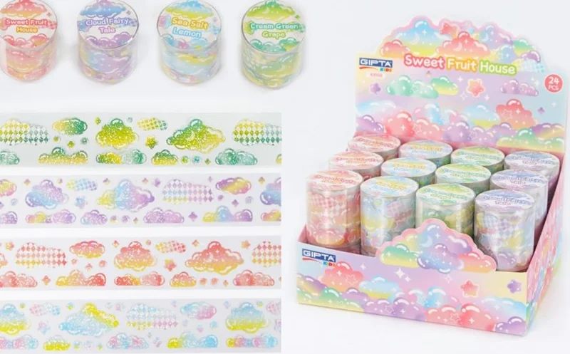 GIPTA STICKER BANT DECORATION 4.8 CM x 1.75 MT 4 TASARIM MIX K8908
