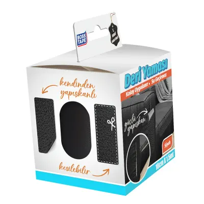 BOSS TAPE ÖZEL BANT DERİ YAMA BANDI 100 MM x 1.5M SİYAH BT-03009
