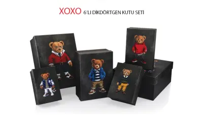 GIPTA KUTU SETİ XOXO 6 LI DİKDÖRTGEN BX27900