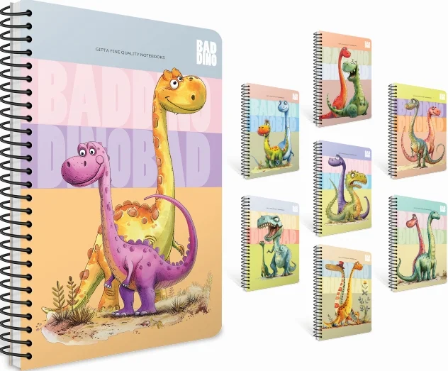 GIPTA DEFTER BAD DINO A4 SPİRALLİ KARTON KAPAK 80 YP ÇİZGİLİ 7659
