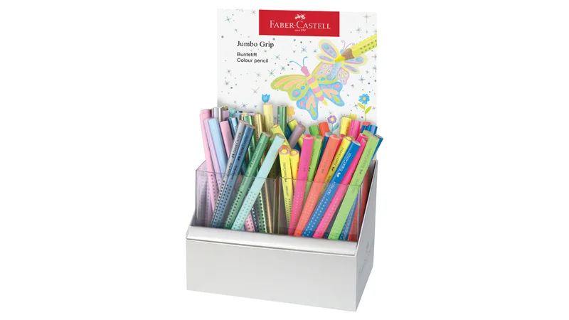 FABER KURU BOYA KALEMİ JUMBO GRIP ÜÇGEN STAND 72 Lİ 114874