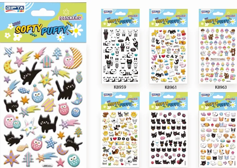 GIPTA STICKER SOFT PUFY KABARTMALI 10.9x20.5 CM ART 9 K8960