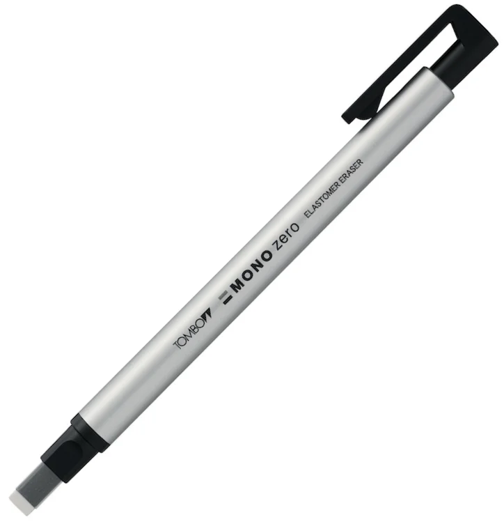 TOMBOW SİLGİ KALEM TİPİ MONO ZERO YASSI UÇ GÜMÜŞ T-EH-KUS 04