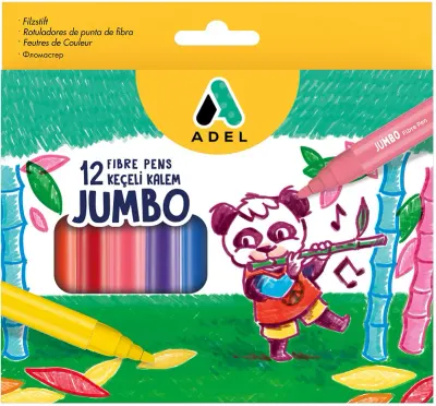 ADEL KEÇELİ KALEM JUMBO 12 RENK 2220000001000