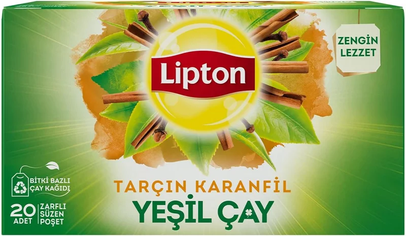 LİPTON BİTKİ ÇAYI YEŞİL ÇAY KARANFİL &amp; TARÇIN 20 Lİ 69978248