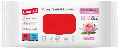 KOROPLAST ISLAK HAVLU LOTUS ÇİÇEĞİ  KOKULU 100 LÜ 600009492