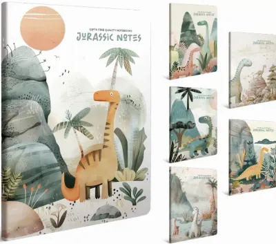 GIPTA DEFTER JURASSIC NOTES 17x24 DİKİŞLİ KARTON KAPAK 60 YP ÇİZGİLİ 7582