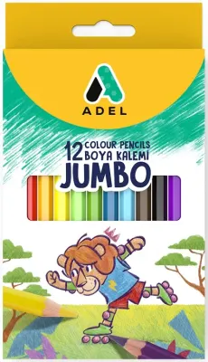 ADEL KURU BOYA JUMBO HEXA TAM BOY 12 Lİ 510001