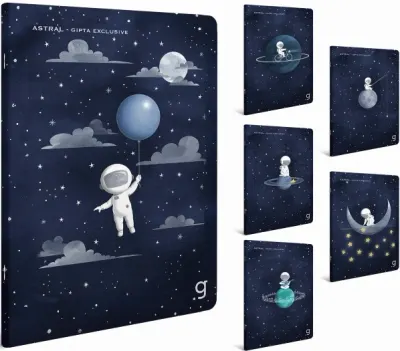 GIPTA DEFTER ASTRAL 17x24 DİKİŞLİ KARTON KAPAK 60 YP KARELİ 7391