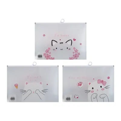 UNICK COLOR PİNK CAT A4 KİLİTLİ DOSYA 9673