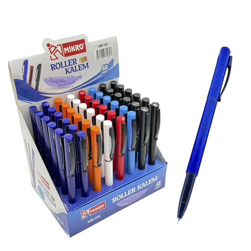 MİKRO ROLLER KALEM MT-105-48 0.7 MAVİ STANDLI