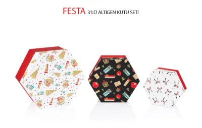 GIPTA KUTU SETİ 3 LÜ ALTIGEN FESTA BX27350