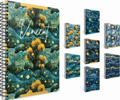 GIPTA DEFTER VINCENT 17x24 SPİRALLİ PRESSBOARD KAPAK 80 YP ÇİZGİLİ 7709