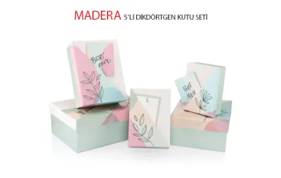 GIPTA KUTU SETİ 5 Lİ DİKDÖRTGEN MADERA BX28000
