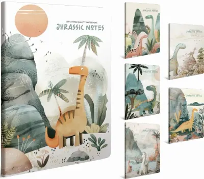 GIPTA DEFTER JURASSIC NOTES 17x24 DİKİŞLİ KARTON KAPAK 60 YP KARELİ 7583