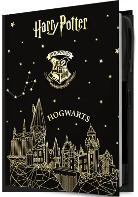 GİFİ HARRY POTTER KALEMLİ BLOKNOT SİYAH SAYFA ALTIN 168 17 02