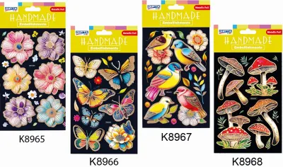 GIPTA STICKER RELIEFS METALİK FOLYO 12.5x23.5 CM ART 4 K8968