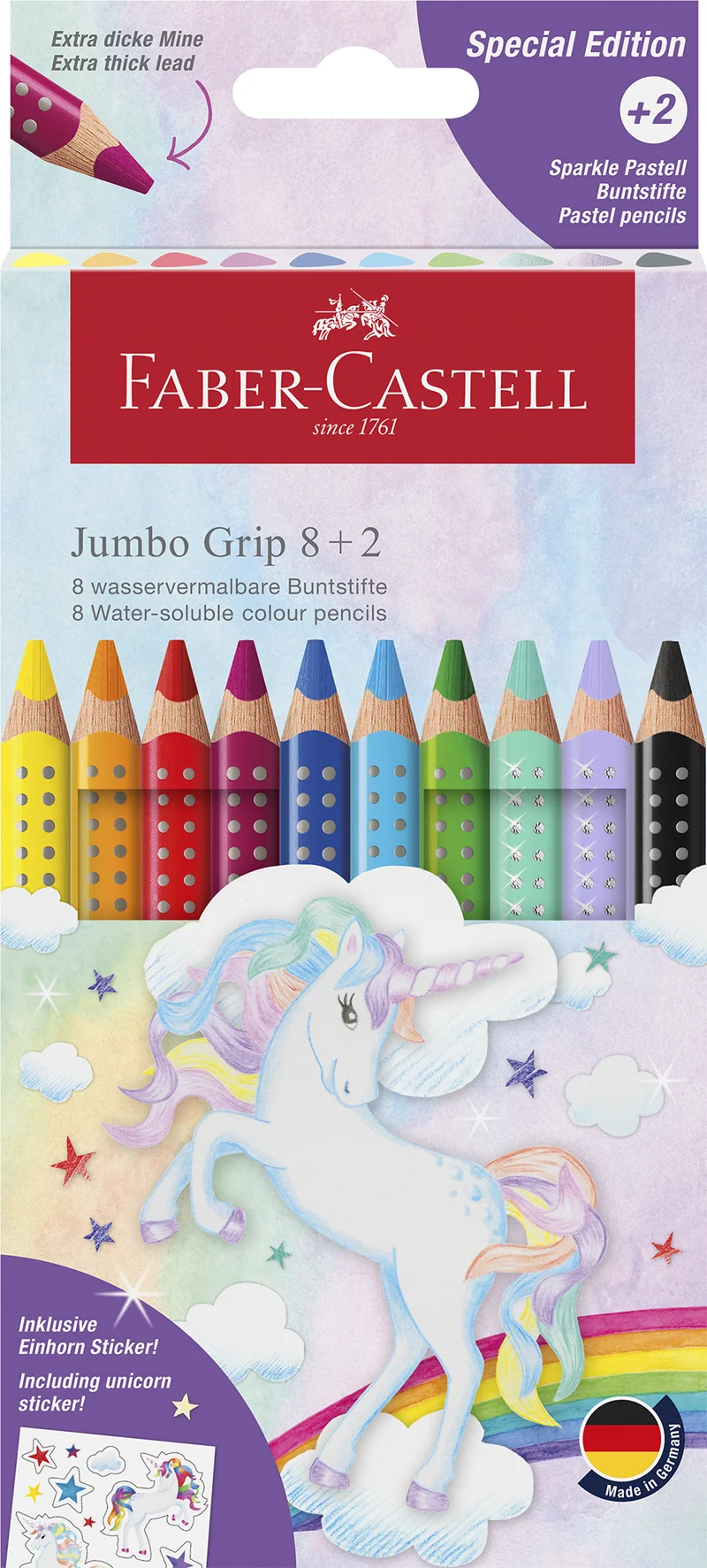 FABER KURU BOYA JUMBO UNİCORN GRIP 8+2 5171110923000