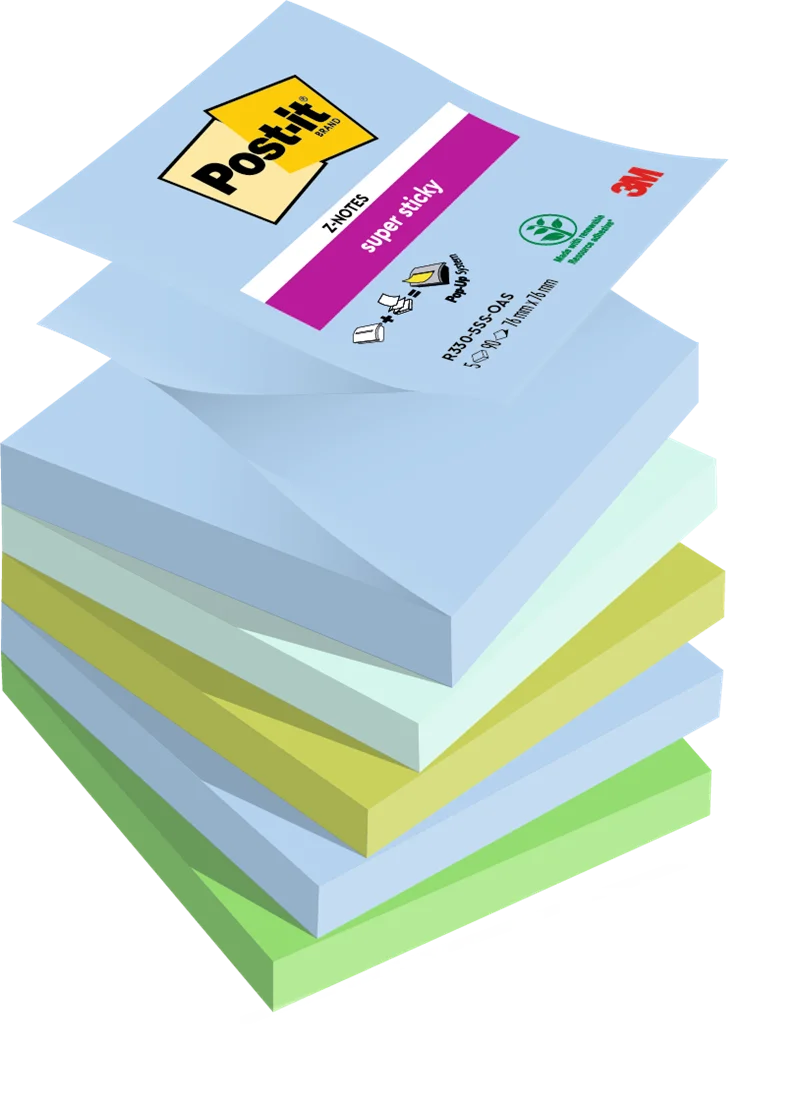 POST-IT YAPIŞKANLI NOT KAĞIDI SS OASIS 76x76 Z NOT 6 LI PAKET R3305SSO 550600511700