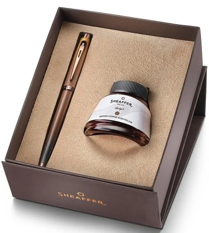 SHEAFFER DOLMA KALEM 9374-0 100 SERİSİ KAHVE + MÜREKKEP SET (KAHVE KOKULU)