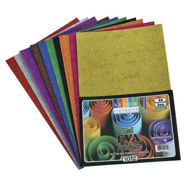SÜDOR EVA 20X30 CM 2 MM 10 RENK SİMLİ YAPIŞ. SK18
