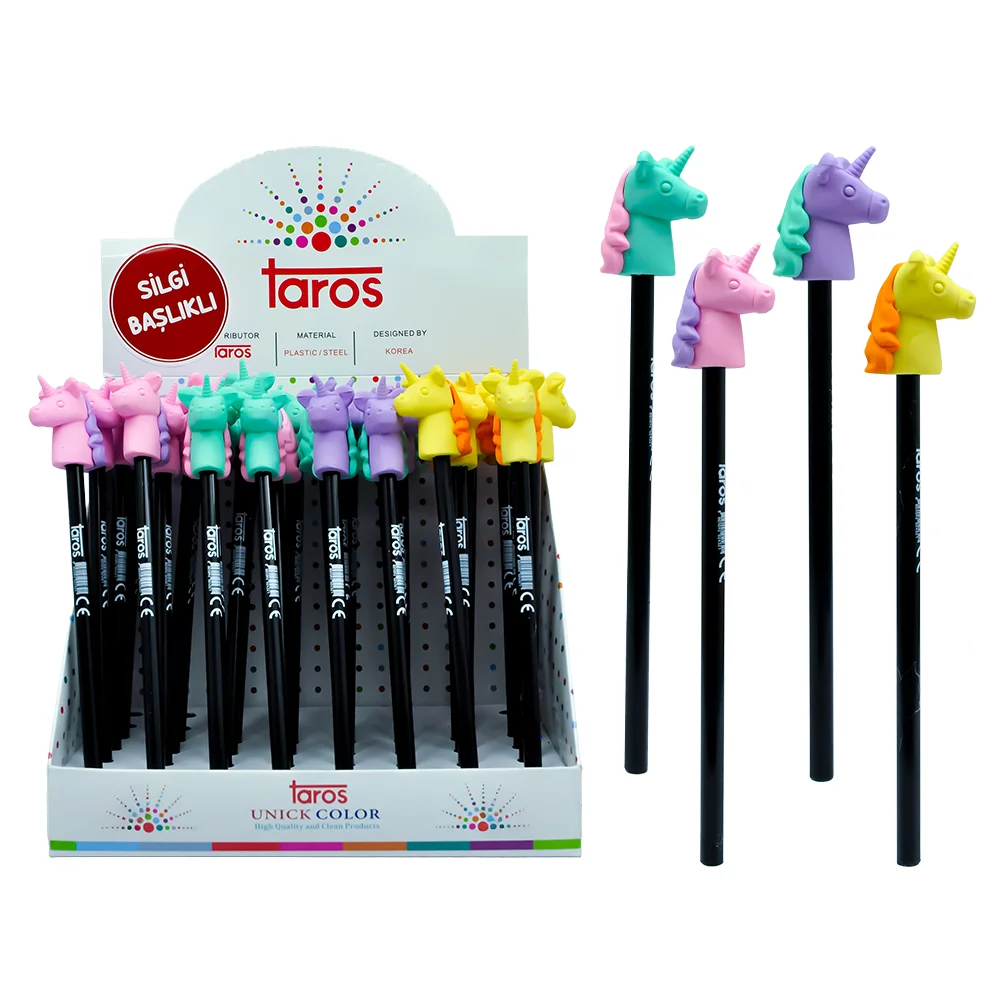 UNICK COLOR UNİCORN SİLGİ TEPELİ KURŞUN KALEM 9909