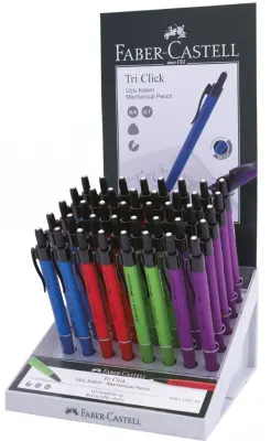 FABER VERSATİL KALEM TRİ-CLİCK RUBBERİZED 0.7&0.5 STAND 100 LÜ 136243