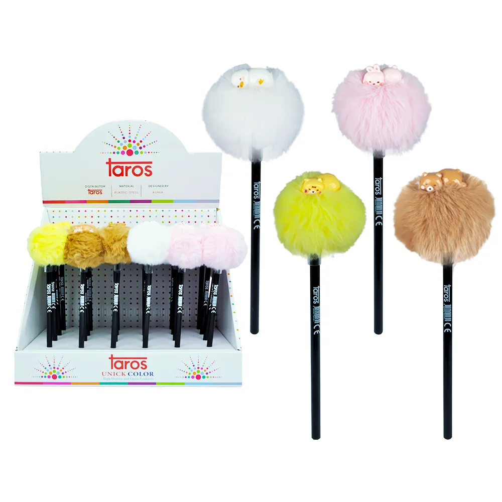 UNICK COLOR SEVİMLİ HAYVANLAR PON PON TEPELİ KURŞUN KALEM 9563