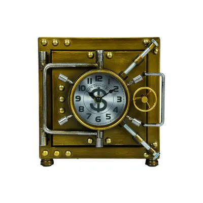 TAROS KARE SAATLİ METAL KASA KUMBARA 9971