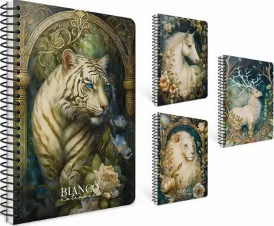 GIPTA DEFTER BIANCO A SPİRALLİ KARTON KAPAK 80 YP ÇİZGİSİZ 7652