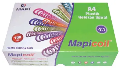 MAPİ SPİRAL PLASTİK HELEZON 4:1 12MM SİYAH 100 AD. 48 LOP POŞETLİ 2361201
