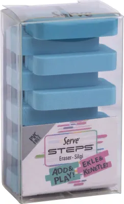 SERVE STEPS SİLGİ PASTEL GÖK MAVİ TEKLİ PET SV-STEPSSGP1GM