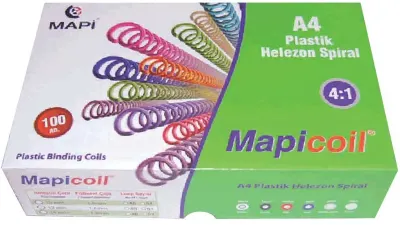 MAPİ SPİRAL PLASTİK HELEZON 4:1 12MM ŞEFFAF 100 ADET 48 LOP 2351204