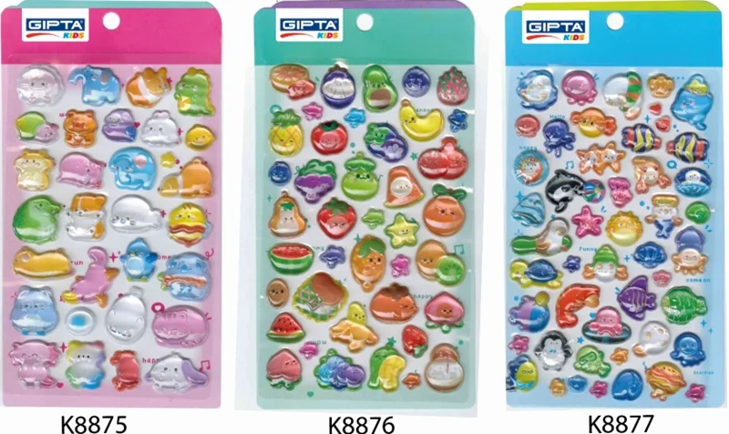 GIPTA STICKER JELLY 9x20 CM 3D ART 2 4-K887600-5001